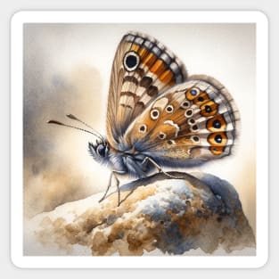 Pop Wall Brown - Watercolor Butterfly Sticker